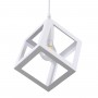 GLOBOSTAR® CUBE 00802 Μοντέρνο Κρεμαστό Φωτιστικό Οροφής με Ντουί 1 x E27 AC 220-240V IP20 - Λευκό - Μ25 x Π25 x Υ25cm