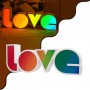 GLOBOSTAR® LOVE BOMBING 76551 Μοντέρνο Επιτραπέζιο Φωτιστικό Πορτατίφ LED 2W 120lm 180° DC 4.5V με Μπαταρίες 3xAAA IP20 Ψυχρό Λευκό 6000K - Πολύχρωμο - Μ36 x Π13.5 x Υ4.8cm - 2 Χρόνια Εγγύηση