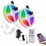 GLOBOSTAR® CHROMAWAVE 85813 Σετ Ταινίας με Τροφοδοτικό με IR Ασύρματο Χειριστήριο & Λειτουργία μέσω WiFi APP LED 72W 4320lm 120° AC 220-240V IP20 600 x SMD5050 Chip Πολύχρωμο RGB Dimmable - Sanan SMD Chip - Μ1000 x Π1 x Υ0.3cm - Δύο Ρολά 5 Μέτρων - 2 Χρόνια Εγγύηση