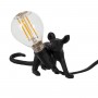 GLOBOSTAR® MOUSE 00675 Vintage Επιτραπέζιο Φωτιστικό Πορτατίφ με Ντουί 1 x E12 AC 220-240V IP20 - Μαύρο - Μ13 x Π4 x Υ7cm