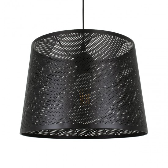 GLOBOSTAR® SPARKLE 00733 Μοντέρνο Κρεμαστό Φωτιστικό Οροφής με Ντουί 1 x E27 AC 220-240V IP20 - Μαύρο - Μ35 x Π35 x Υ26cm