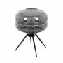 GLOBOSTAR® JAVAN 00738 Μοντέρνο Επιτραπέζιο Φωτιστικό Πορτατίφ με Ντουί 1 x E27 AC 220-240V IP20 - Μαύρο Φιμέ & Μαύρο - Μ30 x Π30 x Y40cm
