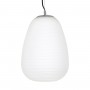GLOBOSTAR® FREYA 00745 Μοντέρνο Κρεμαστό Φωτιστικό Οροφής με Ντουί 1 x E27 AC 220-240V IP20 - Λευκό & Ασημί - Μ24 x Π24 x Υ35cm
