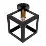 GLOBOSTAR® CUBE 00799 Μοντέρνο Φωτιστικό Οροφής με Ντουί 1 x E27 AC 220-240V IP20 - Μαύρο & Χρυσό - Μ25 x Π25 x Υ25cm