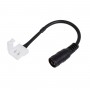 GLOBOSTAR® STRIPCON 70740 Ταχυσύνδεσμος για Μονόχρωμη Ταινία LED 10mm σε DC Jack 5.5x2.1mm Θηλυκό Σύνδεσμο IP20 - Λευκό - Μ15 x Π1.2 x Υ1.2cm