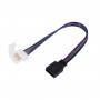 GLOBOSTAR® STRIPCON 70741 Ταχυσύνδεσμος για RGB Ταινία LED 10mm σε 4 Pin Θηλυκό Σύνδεσμο IP20 - Λευκό - Μ17 x Π1.5 x Υ0.4cm