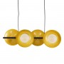 GLOBOSTAR® JOLIET 00782 Μοντέρνο Κρεμαστό Φωτιστικό Οροφής με Ντουί 4 x G9 AC 220-240V IP20 - Μαύρο & Χρυσό - Μ65 x Π28 x Υ20cm