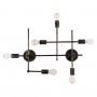 GLOBOSTAR® PIPING 00666 Vintage Φωτιστικό Τοίχου - Απλίκα με Ντουί 6 x E27 AC 220-240V IP20 - Μπρούτζινο - Μ66 x Π9.5 x Υ49cm