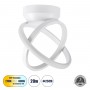 GLOBOSTAR® AMELIA 61053 Μοντέρνο Φωτιστικό Οροφής LED 20W 2400lm 300° AC 220-240V IP20 Ρυθμιζόμενο Λευκό CCT με On/Off 2700K/4500K/6000K - Lumileds SMD Chip - Λευκό Ματ - Μ24.5 x Π16 x Υ25cm - 3 Χρόνια Εγγύηση