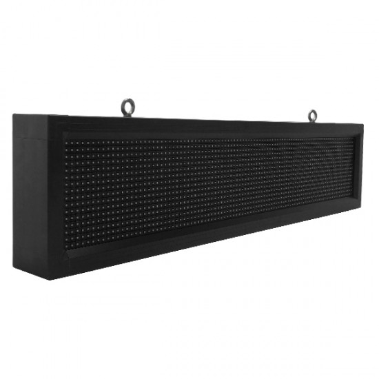 GLOBOSTAR® DISPLAY 90255 Κυλιόμενη Ψηφιακή Επιγραφή P10 Μονής Όψης LED AC 220-240V Αδιάβροχο IP65 RGB - WiFi Control μέσω FK APP - Αισθητήρας Θερμοκρασίας & Υγρασίας - Μ104 x Π9 x Υ24cm - 2 Χρόνια Εγγύηση
