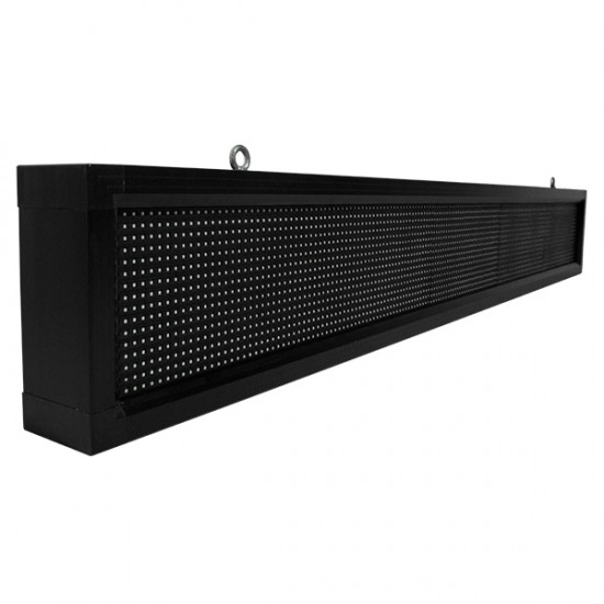 GLOBOSTAR® DISPLAY 90260 Κυλιόμενη Ψηφιακή Επιγραφή P10 Μονής Όψης LED AC 220-240V Αδιάβροχο IP54 Ψυχρό Λευκό 6000K - WiFi Control μέσω FK APP - Αισθητήρας Θερμοκρασίας & Υγρασίας - Μ168 x Π9 x Υ24cm - 2 Χρόνια Εγγύηση
