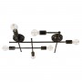 GLOBOSTAR® PIPING 00666-1 Vintage Φωτιστικό Οροφής με Ντουί 6 x E27 AC 220-240V IP20 - Μπρούτζινο - Μ66 x Π9.5 x Υ49cm