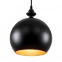 GLOBOSTAR® ROCKFORD 01287-B Μοντέρνο Κρεμαστό Φωτιστικό Οροφής με Ντουί 1 x E27 AC 220-240V IP20 - Μαύρο & Χρυσό - Μ24 x Π24 x Y27cm