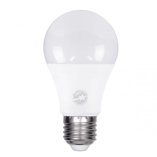 GLOBOSTAR® GLOBE 60030 Λάμπα E27 A60 LED 12W 1392lm 260° AC 220-240V IP20 Ψυχρό Λευκό 6000K - Lumileds SMD Chip - Λευκό Γαλακτερό - Μ6 x Π6 x Υ11cm - 3 Χρόνια Εγγύηση