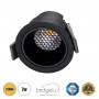 GLOBOSTAR® PLUTO-S 60251 Χωνευτό Downlight Σποτ με Honeycomb Anti Glare Reflector LED 7W 875lm 38° AC 220-240V IP20 Θερμό Λευκό 2700K - Bridgelux COB Chip & TÜV SÜD Driver - Μαύρο Ματ - Μ6.4 x Π6.4 x Υ4.9cm / Q5.5cm - 5 Χρόνια Εγγύηση