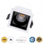 GLOBOSTAR® PLUTO-S 60265 Χωνευτό Downlight Σποτ με Honeycomb Anti Glare Reflector LED 7W 875lm 38° AC 220-240V IP20 Θερμό Λευκό 2700K - Bridgelux COB Chip & TÜV SÜD Driver - Λευκό & Μαύρο Ματ - Μ6.4 x Π6.4 x Υ4.9cm / Q5.5 x 5.5cm - 5 Χρόνια Εγγύηση