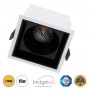 GLOBOSTAR® PLUTO-B 60277 Χωνευτό Downlight Σποτ με Honeycomb Anti Glare Reflector LED 15W 1875lm 38° AC 220-240V IP20 Θερμό Λευκό 2700K - Bridgelux COB Chip & TÜV SÜD Driver - Λευκό & Μαύρο Ματ - Μ10.4 x Π10.4 x Υ6.5cm / Q9.5 x 9.5cm - 5 Χρόνια Εγγύηση