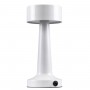 GloboStar® BELLA 76502 Επαναφορτιζόμενο Επιτραπέζιο Φωτιστικό Πορτατίφ LED 1.5W 105lm 120° DC 5V IP44 Θερμό Λευκό 2700K Dimmable Λευκό Αλουμίνιο - Μ9 x Π9 x Υ21cm - 2 Xρόνια Εγγύηση