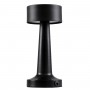 GloboStar® BELLA 76503 Επαναφορτιζόμενο Επιτραπέζιο Φωτιστικό Πορτατίφ LED 1.5W 105lm 120° DC 5V IP44 Θερμό Λευκό 2700K Dimmable Μαύρο Αλουμίνιο - Μ9 x Π9 x Υ21cm - 2 Xρόνια Εγγύηση