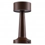 GloboStar® BELLA 76507 Επαναφορτιζόμενο Επιτραπέζιο Φωτιστικό Πορτατίφ LED 1.5W 105lm 120° DC 5V IP44 Θερμό Λευκό 2700K Dimmable Καφέ Αλουμίνιο - Μ9 x Π9 x Υ21cm - 2 Xρόνια Εγγύηση