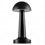 GloboStar® COCO 76509 Επαναφορτιζόμενο Επιτραπέζιο Φωτιστικό Πορτατίφ LED 1.5W 105lm 120° DC 5V IP44 Θερμό Λευκό 2700K Dimmable Μαύρο Αλουμίνιο - Μ10 x Π10 x Υ22cm - 2 Xρόνια Εγγύηση