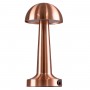 GloboStar® COCO 76511 Επαναφορτιζόμενο Επιτραπέζιο Φωτιστικό Πορτατίφ LED 1.5W 105lm 120° DC 5V IP44 Θερμό Λευκό 2700K Dimmable Χάλκινο Αλουμίνιο - Μ10 x Π10 x Υ22cm - 2 Xρόνια Εγγύηση
