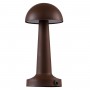 GloboStar® COCO 76513 Επαναφορτιζόμενο Επιτραπέζιο Φωτιστικό Πορτατίφ LED 1.5W 105lm 120° DC 5V IP44 Θερμό Λευκό 2700K Dimmable Καφέ Αλουμίνιο - Μ10 x Π10 x Υ22cm - 2 Xρόνια Εγγύηση