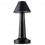 GloboStar® MOLLY 76515 Επαναφορτιζόμενο Επιτραπέζιο Φωτιστικό Πορτατίφ LED 1.5W 105lm 120° DC 5V IP44 Θερμό Λευκό 2700K Dimmable Μαύρο Αλουμίνιο - Μ10 x Π10 x Υ23cm - 2 Xρόνια Εγγύηση