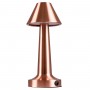 GloboStar® MOLLY 76517 Επαναφορτιζόμενο Επιτραπέζιο Φωτιστικό Πορτατίφ LED 1.5W 105lm 120° DC 5V IP44 Θερμό Λευκό 2700K Dimmable Χάλκινο Αλουμίνιο - Μ10 x Π10 x Υ23cm - 2 Xρόνια Εγγύηση