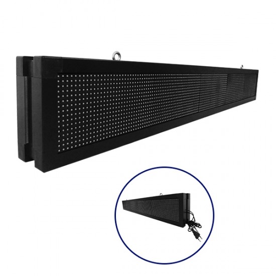 GLOBOSTAR® DISPLAY 90314 Κυλιόμενη Ψηφιακή Επιγραφή P10 Διπλής Όψης LED AC 220-240V Αδιάβροχο IP65 Πορτοκαλί - WiFi Control μέσω FK APP - Αισθητήρας Θερμοκρασίας & Υγρασίας - Μ168 x Π12 x Υ24cm - 2 Χρόνια Εγγύηση