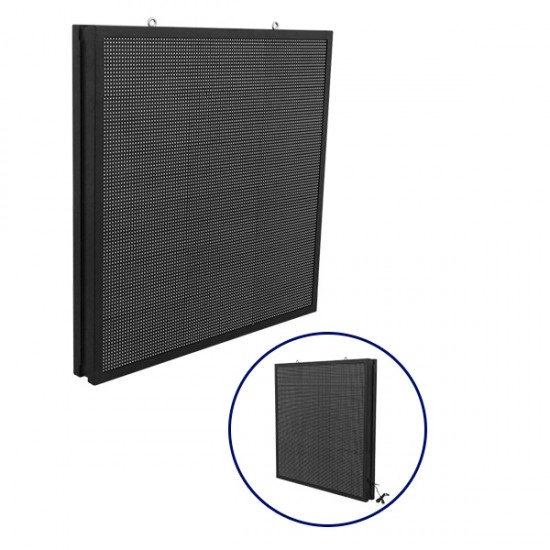 GLOBOSTAR® DISPLAY 90345 Κυλιόμενη Ψηφιακή Επιγραφή P10 Διπλής Όψης LED AC 220-240V Αδιάβροχο IP65 RGB - WiFi Control μέσω FK APP - Αισθητήρας Θερμοκρασίας & Υγρασίας - Μ104 x Π12 x Υ104cm - 2 Χρόνια Εγγύηση