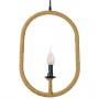 GLOBOSTAR® LINDELL 10001142 Vintage Κρεμαστό Φωτιστικό Οροφής με Ντουί 1 x E14 AC 220-240V IP20 - Μαύρο & Μπεζ - Μ35 x Π10 x Υ53cm