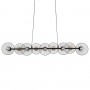 GLOBOSTAR® VERONA 00588 Μοντέρνο Κρεμαστό Φωτιστικό Οροφής με Ντουί 9 x E27 AC 220-240V IP20 - Μαύρο & Χρυσό - Μ140 x Π28 x Υ20cm