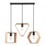 GLOBOSTAR® ELISE 00682 Μοντέρνο Κρεμαστό Φωτιστικό Οροφής με Ντουί 3 x E27 AC 220-240V IP20 - Μπεζ & Μαύρο - Μ76 x Π8 x Υ25cm