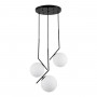 GLOBOSTAR® MONROE 00952 Μοντέρνο Κρεμαστό Φωτιστικό Οροφής με Ντουί 3 x E27 AC 220-240V IP20 - Μαύρο & Λευκό - Μ60 x Π60 x Υ50cm