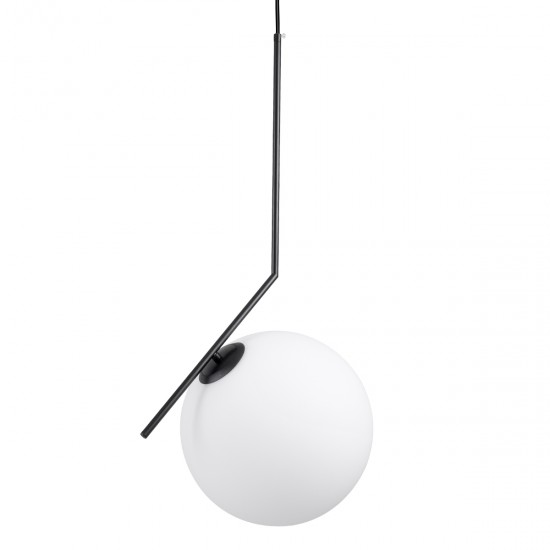 GLOBOSTAR® MONROE 00957 Μοντέρνο Κρεμαστό Φωτιστικό Οροφής με Ντουί 1 x E27 AC 220-240V IP20 - Μαύρο & Λευκό - Μ30 x Π30 x Υ75cm