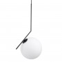 GLOBOSTAR® MONROE 00957 Μοντέρνο Κρεμαστό Φωτιστικό Οροφής με Ντουί 1 x E27 AC 220-240V IP20 - Μαύρο & Λευκό - Μ30 x Π30 x Υ75cm