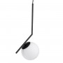 GLOBOSTAR® MONROE 00959 Μοντέρνο Κρεμαστό Φωτιστικό Οροφής με Ντουί 1 x E27 AC 220-240V IP20 - Μαύρο & Λευκό - Μ15 x Π15 x Υ49cm
