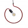 GLOBOSTAR® LIBBY 01095-1 Παιδικό Κρεμαστό Φωτιστικό Οροφής με Ντουί 1 x E27 AC 220-240V IP20 - Κόκκινο - Μ28 x Π28 x Υ16cm