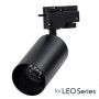 GLOBOSTAR® LEO 60353 Κινούμενο Φωτιστικό Σποτ Ράγας με Ντουί 1 x GU10 AC 220-240V IP20 - Μαύρο Ματ - Μ6 x Π6 x Υ19cm