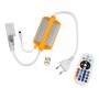 GLOBOSTAR® NEOVALE-B 70625 Dimmer / Controller με IR Ασύρματο Χειριστήριο 6A 1380W AC 220-240V σε DC 220-240V για έως 100 Μέτρα Neon Flex LED Αδιάβροχο IP65 Dimmable - Ασημί & Πορτοκαλί - Μ50 x 6 x Υ1.5cm - 2 Χρόνια Εγγύηση