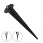 GLOBOSTAR® GARDENBASE 75593 Καρφωτή Βάση για Φωτιστικά & Προβολάκια Κήπου - Μαύρο - Μ2.4 x Π2.4 x Υ16cm