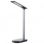 GLOBOSTAR® ONO 76530 Μοντέρνο Επιτραπέζιο Φωτιστικό Γραφείου με Ασύρματη Φόρτιση 10W 2A LED 5W 500lm 180° DC 5V με USB IP20 Ρυθμιζόμενο Λευκό CCT με Αφή 2700K/4500K/6000K Dimmable - Sanan SMD Chip - Μαύρο - Μ25 x Π10.5 x Υ35.5cm - 2 Χρόνια Εγγύηση