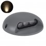 GLOBOSTAR® STEPLUNA 90622 Φωτιστικό Σκαλοπατιού / Διαδρόμου LED 3W 330lm 10° DC 24V Αδιάβροχο IP65 Θερμό Λευκό 2700K Dimmable - Bridgelux SMD Chip - Γκρι Ανθρακί Ματ - Μ12 x Π12 x Υ3cm - 3 Χρόνια Εγγύηση