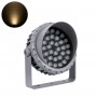 GLOBOSTAR® FLOODMENA 90645 Προβολέας Σποτ Wall Washer με Αντιθαμβωτική Γρίλια LED 36W 3240lm 30° AC 220-240V Αδιάβροχο IP65 Θερμό Λευκό 2700K - Bridgelux SMD Chip - Γκρι Ανθρακί - Μ23 x Π23 x Υ18cm - 3 Χρόνια Εγγύηση