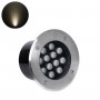 GLOBOSTAR® UNDERGROUNDTINA 90667 Χωνευτό Αρχιτεκτονικο Φωτιστικό Σποτ Δαπέδου LED 12W 1320lm 30° DC 24V Αδιάβροχο IP68 Θερμό Λευκό 2700K Dimmable - Bridgelux SMD Chip - Ανοξείδωτο Ατσάλι SS304 - Μ16 x Π16 x Υ9cm / Q14cm - 3 Χρόνια Εγγύηση