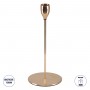 GloboStar® ISABELLA 35103 Κηροπήγιο Μεταλλικό Χάλκινο Φ10 x Υ23cm