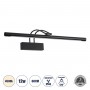 GLOBOSTAR® LAURA 60424 Μοντέρνο Φωτιστικό Τοίχου - Απλίκα Καθρέπτη Μπάνιου LED 12W 1400lm 120° AC 220-240V IP44 Φυσικό Λευκό 4500K - Lumileds SMD Chip & TÜV SÜD Driver - Μαύρο Ματ - Μ60 x Π27 x Υ13cm - 3 Χρόνια Εγγύηση