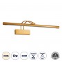 GLOBOSTAR® LAURA 60427 Μοντέρνο Φωτιστικό Τοίχου - Απλίκα Καθρέπτη Μπάνιου LED 12W 1400lm 120° AC 220-240V IP20 Φυσικό Λευκό 4500K - Lumileds SMD Chip & TÜV SÜD Driver - Χάλκινο - Μ60 x Π27 x Υ13cm - 3 Χρόνια Εγγύηση