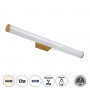 GLOBOSTAR® MABEL 60431 Μοντέρνο Φωτιστικό Τοίχου - Απλίκα Καθρέπτη Μπάνιου LED 12W 1400lm 270° AC 220-240V IP44 Φυσικό Λευκό 4500K - Lumileds SMD Chip & TÜV SÜD Driver - Χάλκινο - Μ60 x Π10 x Υ5cm - 3 Χρόνια Εγγύηση